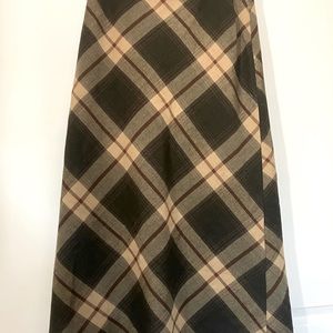 Ankle length, plaid wool skirt, Brooks Brothers